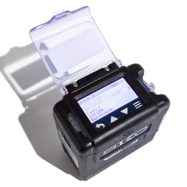 Pompe SKC AirChek Connect, vue de l'écran